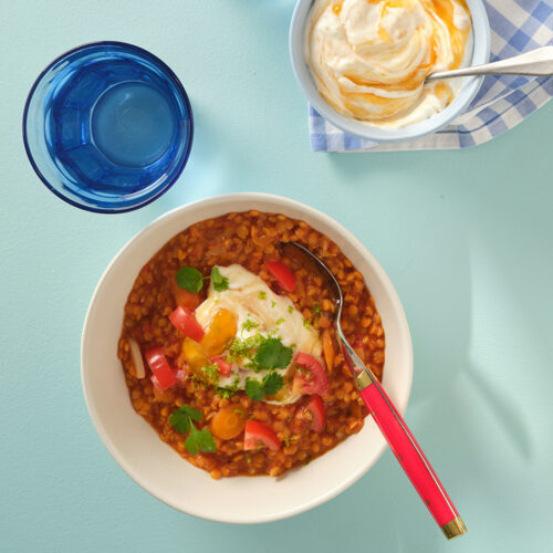 Daal med mangocrème